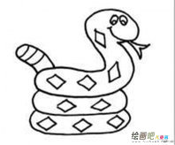 蛇的简笔画：画蛇添足造句